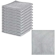 Kit de Panos de Limpeza Metálicos Reutilizáveis 20x20 cm - 10 Unidades | Malha Dupla, Sem Odor, Não Risca - imagem 2