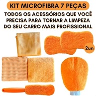 Kit Completo Lavagem Automotiva 7 Peças: Luva, Esponjas, Panos e Escova de Rodas Anti-Risco - imagem 5