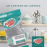 Esponja Poliéster Flash Limp: Limpeza Leve e Sem Riscos! - imagem 2