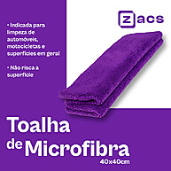 Toalha Microfibra 40x40 Sacs: Limpeza Profissional Sem Riscos - imagem 2