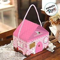 Caixa Casinha Páscoa Rosa - 10 Unidades Cromus Rizzo - imagem 2