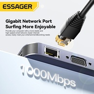 Hub USB-C Essager: 11 em 1, 4K e RJ45 - imagem 4