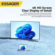 Hub USB-C Essager: 11 em 1, 4K e RJ45 - imagem 3