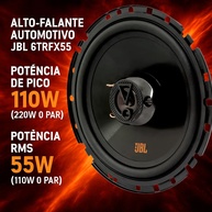 Alto Falante JBL 6TRFX55 6 Polegadas Triaxial 110W RMS - imagem 2