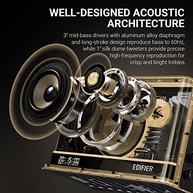 Caixa de Som Bluetooth Edifier QD35 40W RMS - Som Hi-Res e Design Moderno (Preta) - imagem 5