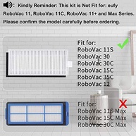Kit de Peças de Substituição para Aspirador Robô Eufy - RoboVac 11S, 30, 30C, 15C - 14 Peças - imagem 4