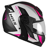 Capacete Mixs Gladiator Neo Robocop Rosa - Escamoteável e Articulado - imagem 4