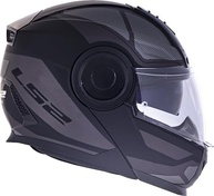 Capacete Robocop LS2 Scope Mask Articulado: Segurança e Estilo Preto e Titanium Fosco - imagem 3