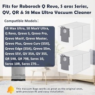 Pacote com 12 Sacos para Aspirador Roborock QV 35S/35A/Qrevo S5V/Saros 10R - 3L, Filtro 99,9% - Substituição Premium - imagem 4
