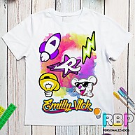 Camiseta Infantil Personalizada Emilly Vick Rosa Leozinho Void Katlen Robson - imagem 1