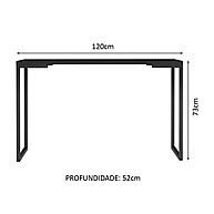 Mesa Escritório Industrial 120cm: Design e Robustez - imagem 2