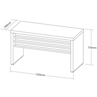 Mesa Escritório 135cm Nogal/Preto: Elegância e Robustez - imagem 2