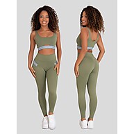 Conjunto Fitness com Bolsos: Legging + Top em Poliamida Rocca - imagem 2
