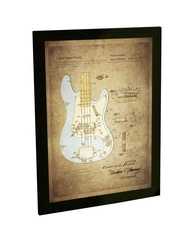 Quadro Decorativo Guitarra - Estilo Rock Band - Moldura Pronta para Pendurar - imagem 1