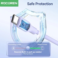 Cabo USB-C Rocoren 3A: Carregamento Turbo e Dados! - imagem 2