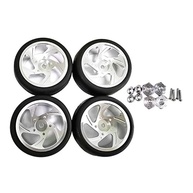 Conjunto 4 Pneus e Aro de Roda 1/10 - Prata: Tração e Durabilidade para seu RC! - imagem 2