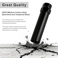 Chave Porca Roda 6 Entalhes, Chave de Trava Roda 35CR Combustível Substituição para Trava para Instalar e Remover Porcas Aftermarket - imagem 4