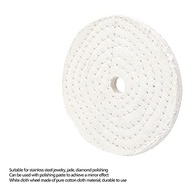Roda de Polimento de Pano Algodão Branco 4" - 5 Peças para Joias e Metais com Acabamento Espelhado - imagem 4