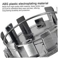 4 peças de tampas de centro de roda, tampas de centro de roda de carro ABS de 54 mm, substituição de tampa de cubo de reboque prática universal multifuncional, cubo prata para aros - imagem 5