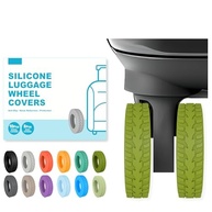 Pacote 10 Capas Protetoras de Roda de Silicone para Malas - Proteção e Silêncio em Viagens (Verde Abacate) - imagem 2