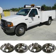 Simuladores de Roda Dupla 40,64cm Aço Inox Polido para Ford F350 1999-2004 - Visual Premium e Durabilidade - imagem 1