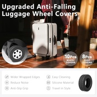 Pacote 10 Capas Protetoras de Roda de Silicone para Malas - Proteção e Silêncio em Viagens (Verde Abacate) - imagem 3