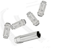 Fechadura e Chave de Roda Cromada Estilo Bolota 35,5 x 3,5 - Segurança e Estilo para Seu Veículo - imagem 1