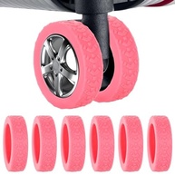 Capas de Roda de Bagagem Rosa em Silicone (8 Peças) - Proteção e Silêncio para Suas Viagens - imagem 2