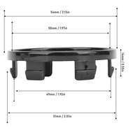 Tampas Centrais de Roda Keenso Universal 54mm/51mm ABS/Metal - Renove o Visual do Seu Carro! - imagem 3