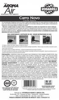 Difusor de Ar Rodabrisa Air Carro Novo - Perfume Duradouro e Elegância Rodabrill - imagem 3