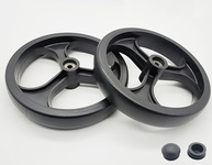 Kit 2 Rodas Traseiras 20cm para Andador Rollator - Resistente e Universal - imagem 2