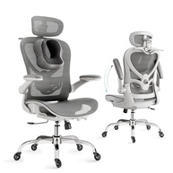 Cadeira Ergonômica com Travesseiro 3D, Encosto Lombar e Rodas Silenciosas - Cinza - imagem 2