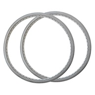 Par de Pneus Maciços 24x1 3/8 Cinza para Cadeira de Rodas - Antifuro e Duráveis - imagem 1
