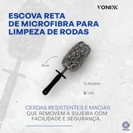 Escova Reta Microfibra 36cm Vonixx: Limpeza Profunda e Segura para Rodas Pequenas - imagem 4
