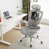 Cadeira Ergonômica com Travesseiro 3D, Encosto Lombar e Rodas Silenciosas - Cinza - imagem 3