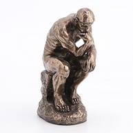 Veronese Design Estátua de Resina Fundida Rodin The Thinker 20,32 cm Acabamento Bronze - Réplica Artística de Qualidade - imagem 4