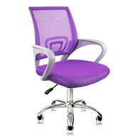 Cadeira de Escritório Secretária com Rodinhas e Base Cromada Lisboa Roxa - Conforto e Estilo para seu Ambiente - imagem 2