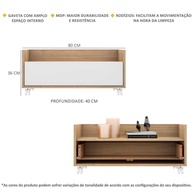Gabinete de Banheiro 80cm: Prático e com Rodízios! - imagem 2