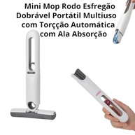 Mini Mop Rodo Esfregão Dobrável com Torção Automática - Limpeza Rápida e Prática para Casa e Carro - imagem 4