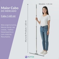 Rodo Vassoura Mágica de Silicone 51cm com Cabo 160cm - Flytex | Ideal para Limpeza de Vidros, Pisos e Superfícies - imagem 3