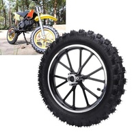 Pneu Aro 10" para Mini Moto e Bicicleta de Sujeira - Roda Dianteira com Cubo e Rolamento 12mm (Preto) - imagem 4