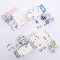 Conjunto de Fita Washi 4 Rolos - 12 Padrões Decorativos para Artesanato DIY e Scrapbooking - imagem 2