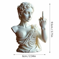 Estátua de Vênus com Atitude - Escultura de Resina com Estilo Romano e Toque Irônico - imagem 4