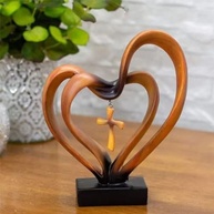 Estátua de Coração em Resina - Decoração Romântica Moderna para Casais | Presente Ideal para Dia dos Namorados - imagem 4