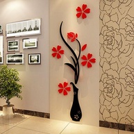 Adesivo de Parede 3D em Acrílico - Decoração Romântica e Moderna para Sala e Quarto - imagem 3