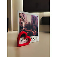 Suporte Polaroid Coração 3D: Presente Romântico! - imagem 1