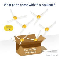 Kit com 6 Escovas Laterais para iRobot Roomba - Compatível com Séries 600, 700, 800 e 900 - imagem 4