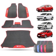 Tapete Automotivo Gol G5 G6 G7 G8 Rosa Borracha 3 Peças + Porta Malas Impermeável - imagem 2