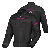 JAQUETA MOTOQUEIRO MOTOCILISTA VENT SHIVER FEMININA PRETO-ROSA TAM 3G - imagem 1