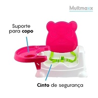 Cadeira Booster Multmaxx para Bebês - Segurança e Conforto na Alimentação (Rosa) - imagem 5